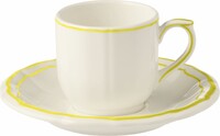 Coffret de 2 Tasses & Soucoupes Cafe FILET Citron