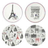 Coffret de 4 Assiettes Canapes Assorties CA C'EST PARIS