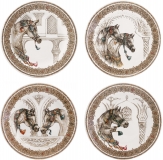 Coffret de 4 Assiettes Dessert Assorties CHEVAUX DU VENT