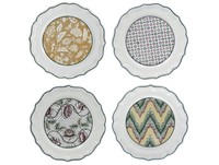 Coffret de 4 Assiettes Dessert Assorties Dominote