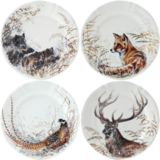 Coffret de 4 Assiettes Dessert Gibier SOLOGNE