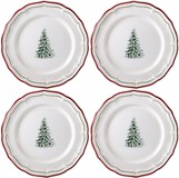 Coffret de 4 Assiettes Plates FILET Noel