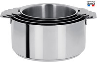 Serie de 4 casseroles de 14 a 20 cm inox Mutine amovible sans poignee