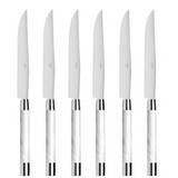 Coffret de 6 couteaux a steak Conty blanc