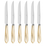 Coffret de 6 couteaux a steak OMEGA NACRE NATUREL