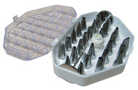 Coffrets 26 douilles inox+adaptateur