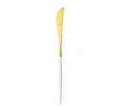 Set de 6 couteaux a dessert Goa en acier inoxydable brosse Gold & manche blanc