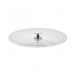 Couvercle universel pour poele en inox avec pontet inox o 32 cm
