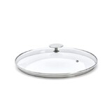 Couvercle en verre pontet inox a cerclage profond Alchimy o 28 cm