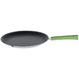 Crepiere 30 Cm Mutine Fixe Exceliss - Poignee Bakelite Vert Tilleul