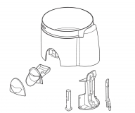 Cuve pour centrifugeuse Magimix Duo Plus Jaune et gris Anthracite