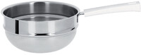 Bain-Marie 20 cm Poignee Blanche Inox Mutine Fixe