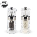 Ensemble Moulin a poivre et a sel humide Oslo Duo inox 14 cm Mecanisme Zirlion
