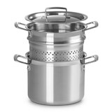 Faitout 20 cm Inox Classique avec Panier Vapeur