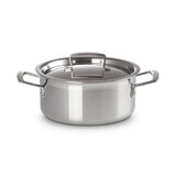 Faitout Bas 20 cm Inox Classique avec Couvercle