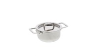 Faitout mini 12 cm 2 anses avec couvercle inox Castelpro 5 ply