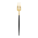Set de 6 fourchettes de table Goa en acier inoxydable brosse Gold & manche noir