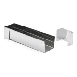 Gouttiere a buche carree fine demontable grand modele en inox 30 x 8 cm