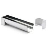 Gouttiere a buche ronde fine demontable grand modele en inox  30 x 8 cm