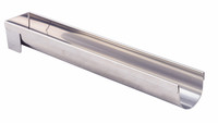 Gouttiere a buche ronde fine demontable petit modele en inox 30 x 4 cm