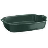 Grand plat rectangulaire Ultime en ceramique 42,5 cm x 28 cm Vert Cedre