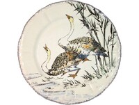 Assiette Dessert 23.2 cm Oies Cendrees GRANDS OISEAUX