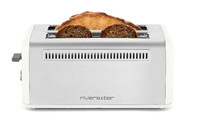 Grille-pain Inox 2 Fentes Extra Longues Blanc Porcelaine