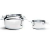 Serie de 4 casseroles Twisty o 14 cm, 16 cm, 18 cm & 20 cm avec 1 queue & 2 anse