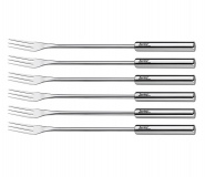 Lot de 6 fourchettes a fromage en inox pour fondue savoyarde