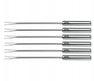 Lot de 6 fourchettes a viande en inox pour fondue bourguignone