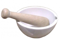 Mortier en Porcelaine Blanche avec Pilon PANOPLY