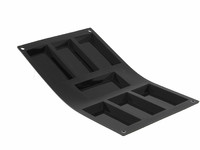 Plaque souple antiadhesive de 7 grands financiers Moulflex noir