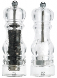 Moulins a sel et a poivre manuel Duo Nancy transparent Acrylique 18 cm