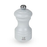 Moulin a poivre manuel en bois laque, gris perle 10 cm - 4in.