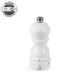 Moulin a Sel Manuel 12 cm en Bois Laque Blanc PARIS U'SELECT Mecanisme Zirlion