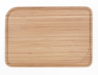 Planche a decouper avec rigole en Bambou alimentaire - 28,5 x 20 x 1,2 cm