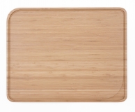 Planche a decouper avec rigole en Bambou alimentaire - 37 x 29 x 1,2 cm
