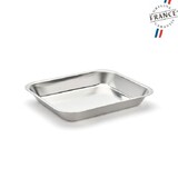 Plat en inox a mariner, a debarrasser ou leche frites 27 x 22 cm x 4 cm de haut
