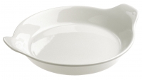 Plat a oeufs en porcelaine blanche a feu o 15 cm