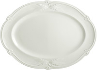 Plat ovale ROCAILLE BLANC