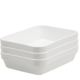 Plat rectangulaire en porcelaine blanche MM 34.5 x 26 x 6.5 cm Londres