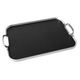 Plateau black/Silver Picots 'Rubber Grip' petit modele 40x30 cm