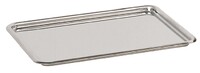 Plateau patissier inox bord rond 31x24cm