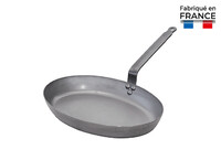 Poele a poissons ovale en tole blanche o 36 cm