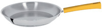 Poele 24 cm Poignee Jaune Inox Mutine Fixe