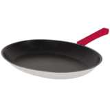 Poele Ovale 35 Cm Mutine Fixe Exceliss - Poignee Bakelite Framboise