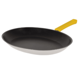 Poele Ovale 35 Cm Mutine Fixe Exceliss - Poignee Bakelite Jaune