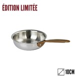 Poele sautoir mini 10 cm castel pro 5 ply poignee fixe cuivree