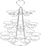 Presentoir 21 Cupcakes Fil inox