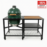 Promo Pack LARGE : Table modulaire + Meuble extension + 1&nbsp;plateau inox, 1 plateau acacia, 1 plateau grille + EGG + ConvEGGtor